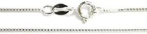Italian Sterling Silver 0.9mm Box Chain Necklace With Spring Clasp 16''