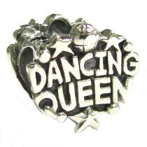 Sterling silver DANCING QUEEN Super Star Bead for European Story Charm Bracelets