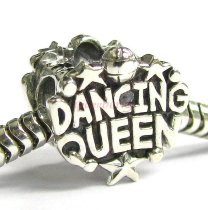 Sterling silver DANCING QUEEN Super Star Bead for European Story Charm Bracelets