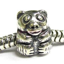 Sterling Silver Panda Bear Bead for European Charm Bracelets