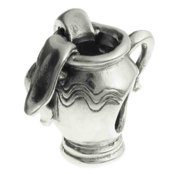 Sterling silver ZODIAC AQUARIUS Bead for European Charm Bracelets