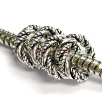 4x Sterling Silver Twisted Spacer Bead Ring 9.5mm for European Charm Bracelets