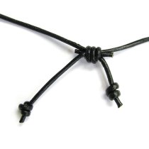 Swarovski Crystal Miss U Heart Love Charm pendant Black leather 1mm Choker Necklace 14" 16" 18" 20" 22" 24" Adjustable