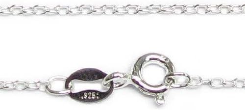 Italian Sterling Silver Oval Cable Rolo Chain With Spring Clasp 16''