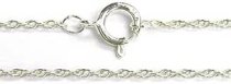 Italian Sterling Silver 8r Rope Chain Necklace With Spring Ring Clasp 18''