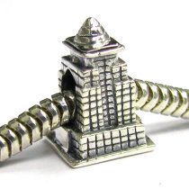 Sterling Silver America USA EMPIRE STATE Building Bead for European Charm Bracelets