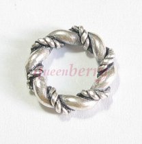 4 pcs Sterling Silver Twist Ring Spacer for Pandora Troll European Bracelets