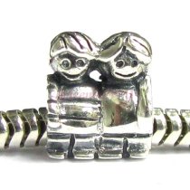 Sterling Silver Cute Boy Girl Mom's Son Daughter Kid Bead for Pandora Troll European Charm Bracelets
