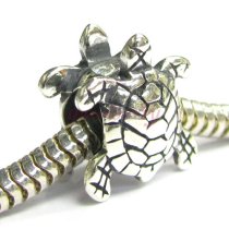Sterling silver Sea Turtle Bead for European Charm Bracelets