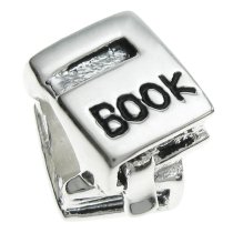 Sterling Silver Student Book Reader Bead for Pandora Troll Chamilia European Charm Bracelets