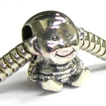 Sterling Silver Father & Mother's Cute Smily Baby Boy Family Bead for Pandora Troll European Charm Bracelets