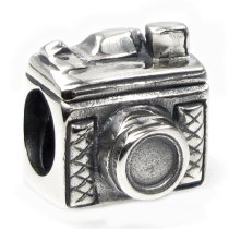 Sterling Silver CAMERA Bead for European Charm Bracelets