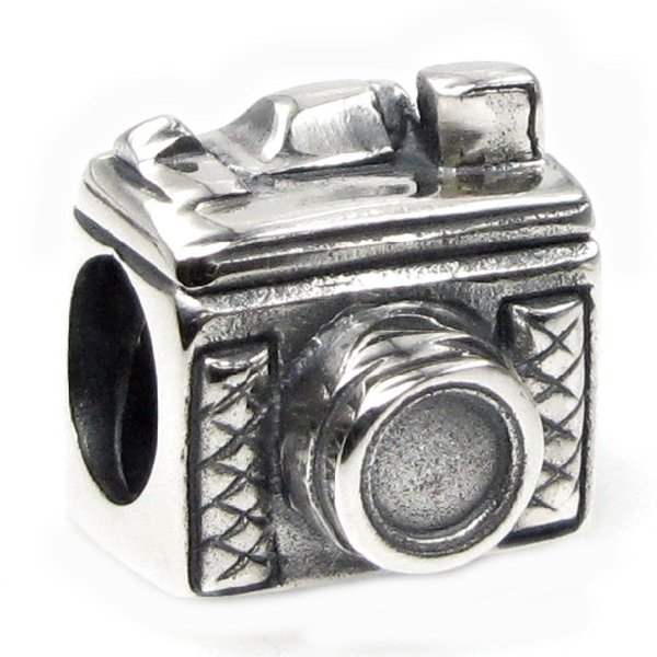 Sterling Silver CAMERA Bead for European Charm Bracelets