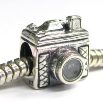 Sterling Silver CAMERA Bead for European Charm Bracelets