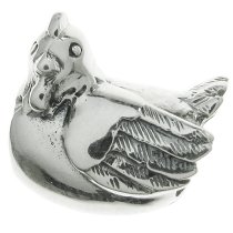 Sterling Silver CHICKEN Hen Bead for Pandora Troll Biagi Chamilia European Charm Bracelets
