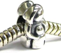 Queenberry .925 Sterling Silver Mother Daughter Love Bead Charm for European Charm Bracelets
