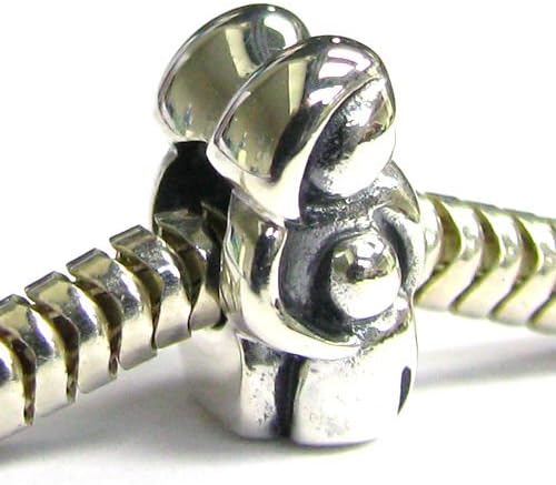 Queenberry .925 Sterling Silver Mother Daughter Love Bead Charm for European Charm Bracelets