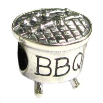 Sterling Silver Pinic Party BBQ Bead for Pandora Troll Chamilia Biagi European Charm Bracelets