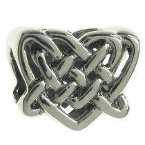 Sterling Silver Celtic Love Knot Heart Bead for Pandora Troll Chamilia Biagi European Charm Bracelets