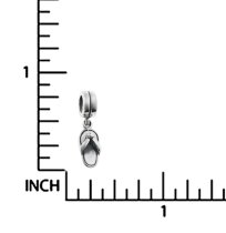 Sterling Silver Flip Flop Slipper Screw-on European Style Dangle Bead Charm