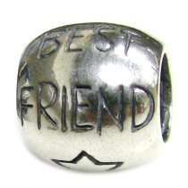 Sterling silver Star Best Friend Bead for Pandora Troll Chamilia Biagi European Charm Bracelets