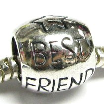 Sterling silver Star Best Friend Bead for Pandora Troll Chamilia Biagi European Charm Bracelets