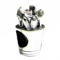 Sterling Silver Artist Painting Tool Brush Screw / Threaded Bead for European Charm Bracelets