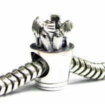 Sterling Silver Artist Painting Tool Brush Screw / Threaded Bead for European Charm Bracelets