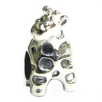 Sterling Silver Giraffe Cute Animal Bead for European Charm Bracelets