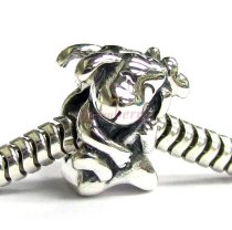 Sterling Silver Sweet Smily DOG & Bone for European Charm Bracelets