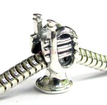 Sterling Silver Music Instrument Trumpet Bead for European Charm Bracelets