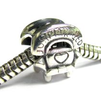 Sterling Silver Just Married Love Heart Bead for European Charm Bracelets