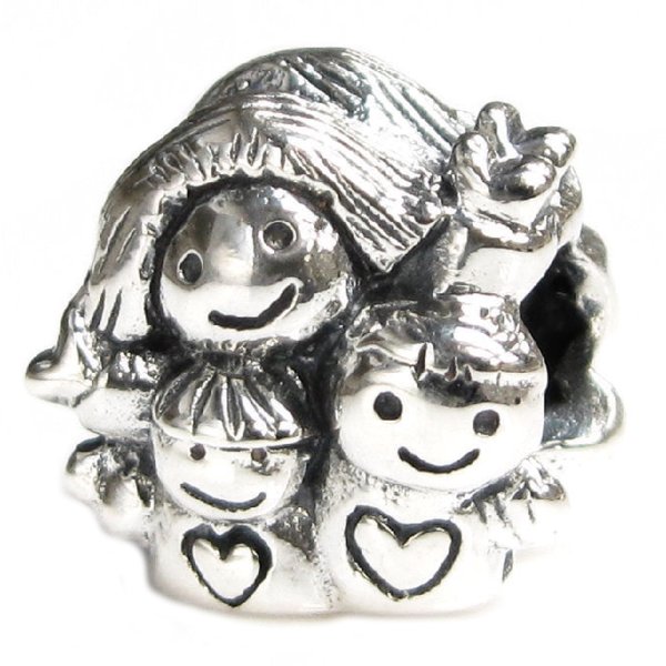 Sterling Silver Mother Daughter Son / Boy Girl Mom Kids Bead for European Charm Bracelets