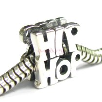 Sterling Silver Hip Pop Dance Bead for European Charm Bracelets