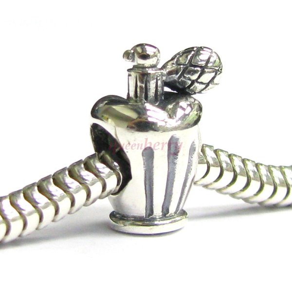 Sterling Silver Perfume Bottle Bead for European Charm Bracelets