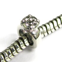 Sterling Silver Ring CZ Crystal Bead for European Charm Bracelets