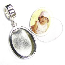Sterling Silver Photo / Picture Frame Dangle Bead for Pandora Troll Chamilia European Charm Bracelets