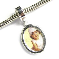 Sterling Silver Photo / Picture Frame Dangle Bead for Pandora Troll Chamilia European Charm Bracelets