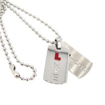 316L Stainless Steel Round Ball Chain Necklace 2mm with Love Live Pendant 20″