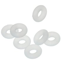 20x White Round Rubber Stopper Bead for Silver Pandora Troll Chamilia Biagi European Charm Bracelets / Clips