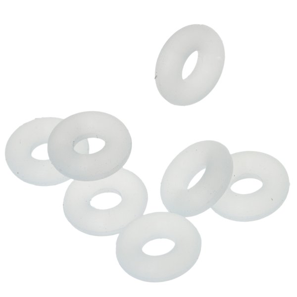 20x White Round Rubber Stopper Bead for Silver Pandora Troll Chamilia Biagi European Charm Bracelets / Clips