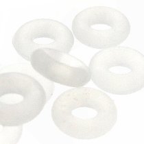 20x White Round Rubber Stopper Bead for Silver Pandora Troll Chamilia Biagi European Charm Bracelets / Clips