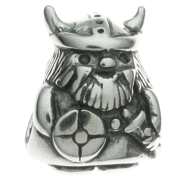 Sterling Silver Viking Warrior Pirate Bead for Pandora Troll Chamilia Biagi European Charm Bracelets