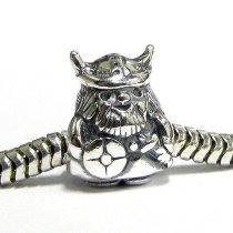 Sterling Silver Viking Warrior Pirate Bead for Pandora Troll Chamilia Biagi European Charm Bracelets