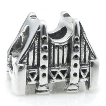Sterling Silver San Francisco Golden Gate Bridge Bead for Pandora Troll Chamilia Biagi European Charm Bracelets