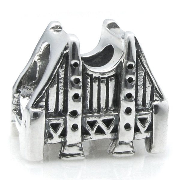 Sterling Silver San Francisco Golden Gate Bridge Bead for Pandora Troll Chamilia Biagi European Charm Bracelets