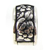Sterling Silver Antique Flower Leaf Clip Clasp Stopper Lock Bead for Pandora Troll Chamilia Biagi European Charm Bracelets