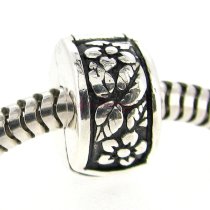 Sterling Silver Antique Flower Leaf Clip Clasp Stopper Lock Bead for Pandora Troll Chamilia Biagi European Charm Bracelets