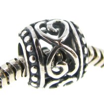 Sterling Silver Infinity Love Antique Filigree Heart Flower Bead for Pandora Troll Chamilia European Charm Bracelets
