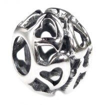 Sterling Silver Infinity Love Lots Heart Filigree Bead F/ Pandora Troll Chamilia Baigi European Charm Bracelet